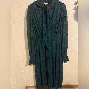 Blue Teal Long Sleeve Dress